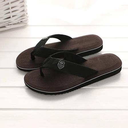 1 par Mænd Sommer Flip Flops Strand Flade Slides Anti-Slip Indendørs Udendørs Casual Tøfler 40-45 Letvægts Strandtøj Brown 44