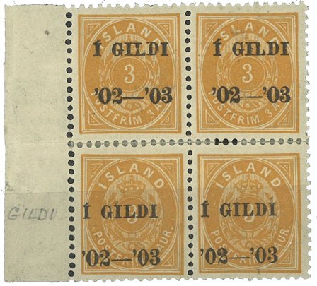 Island - AFA 23B 4-blok ubrugt