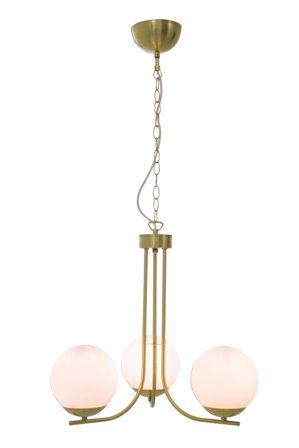 Aneta Lighting ORFEUS taklampa, matt mässing, opalglass