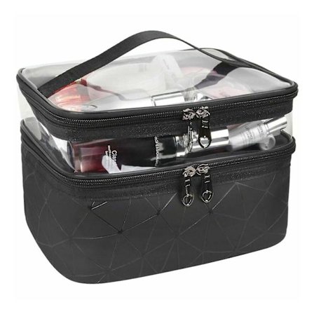 Large Cosmetic Case Makeup Bag Storage Box Handle Organizer