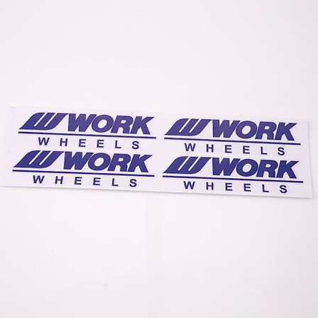 WORK modifiserte nav-klistremerker WORK WHEELS hjulnav bil-klistremerker stereo gjennomsiktig (svart)