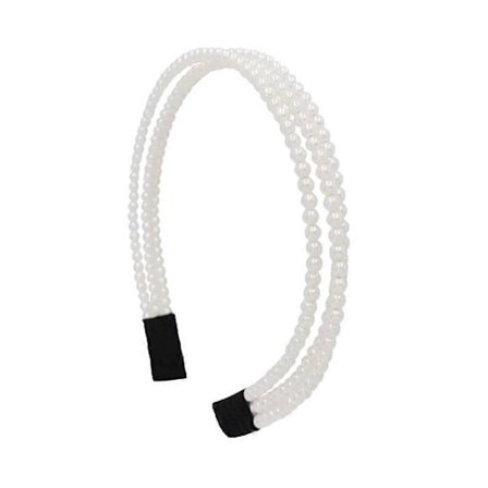 Trelagers Vitt Hårband, Elegant Vitt Handgjort Vågigt Hårband