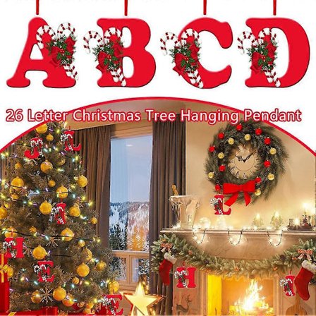 26 Bokstav Juletre Hengende Anheng Julebokstaver A til Å Ornament