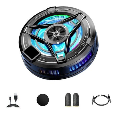 Magnetisk Mobil Radiator Telefonkylare Tyst Halvledarkylfläkt Kylare för Surfplatta/Telefon Kylare Svart