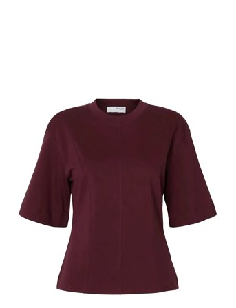 Slfmesa Ss Tee Burgundy Selected