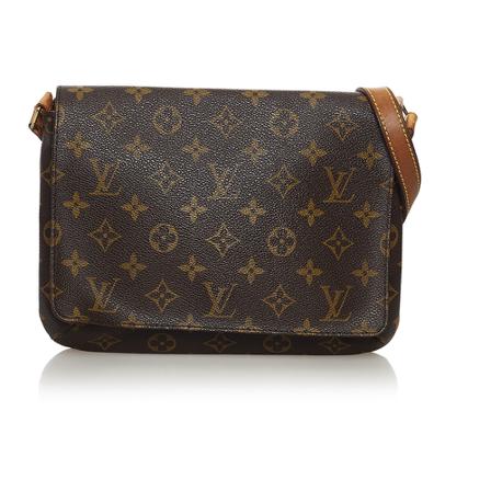 Louis Vuitton Vintage Pre-owned Monogram Musette Tango Long Strap Canvas Brun, Dame Vintage Tasker, Størrelse: ONE Size