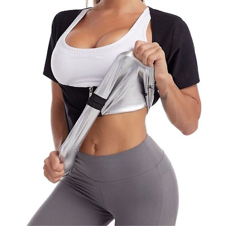 Dam Bastu Shaper Väst Thermo Sweat Shapewear Linne Bantningsväst Waist trainer Korsett Gym Fitness Shaper Korsett Fajas Top,silver