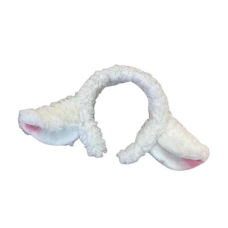 Plysj Lam Lolita Hårbøyle, Tegneserie Dyreøre Hårbøyle, Myk og Søt Hårtilbehør, Festkostyme Fotorekvisitt, Lam Hårbøyle