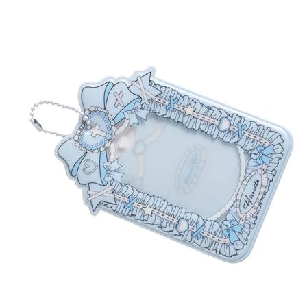 Moderigtigt pink bowknot-kortholder Fotokortholder Praktisk korthylster Blue