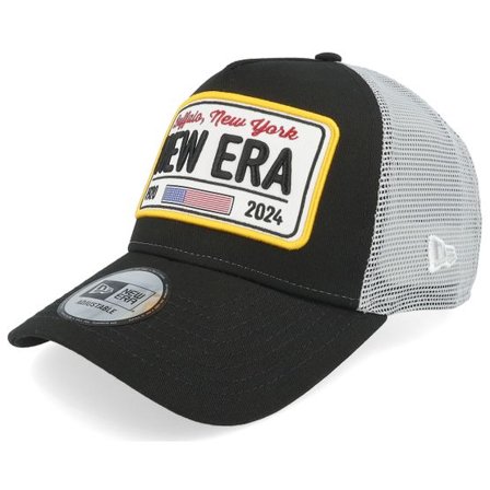 New Era - Svart trucker Keps - New Era Black/Grey A-Frame Trucker @ Hatstore