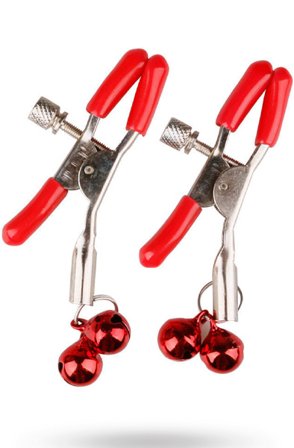 Double Bell Nipple Clamp Red - Woome.pl