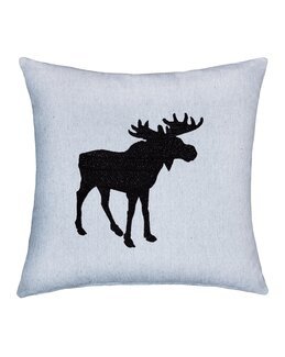 Kuddfodral Helge med broderat motiv 1-pack Grå - Recycled by Wille