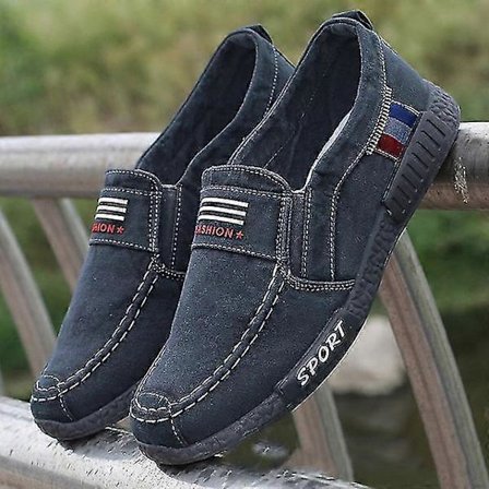 Herr Sneakers Platt Herr Canvas Skor Denim Sommarskor Andningsbara Casual Skor Loafers Chaussure Homme Storlek 38 - 45