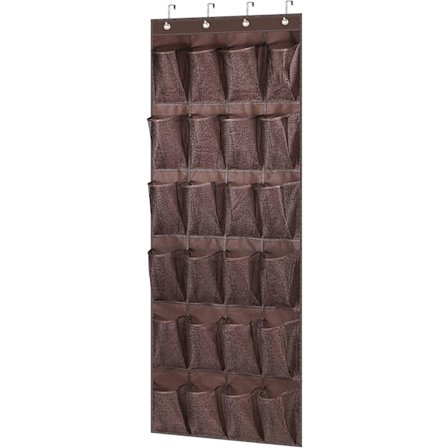 1 stk (brun, ca 144*56cm) Over the door hengende skohylle,