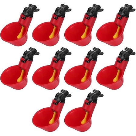 Kanankuljetin, 10 kpl Automaattisia Siipikarjan Vedenjakajia Suihkupyöreillä Siipikarjan Tallille Kanalle Antille Siipikarjan Juoma- ja 