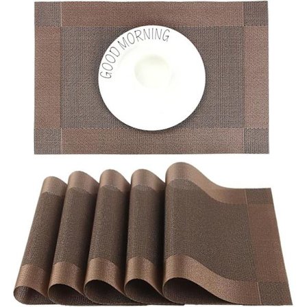 Placeringsmåtter Pvc Skridsikker Vaskbar Varmebestandig Rektangulær Vinyl Placeringsmåtte Til Restaurant