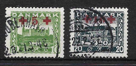 Danmark 1921 - AFA 120 - 121 - Stemplet