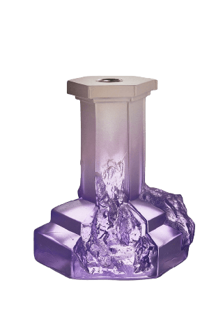 Kosta Boda Ljusstake Rocky Baroque Dekoration Lila H: 17.5cm