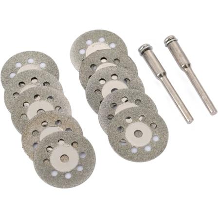 12 Pakk 22mm Perforerte Mini Klippeskiver, Diamant, Klippeskive