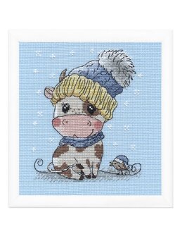 Broderikit Billede Sød Ko - Oven