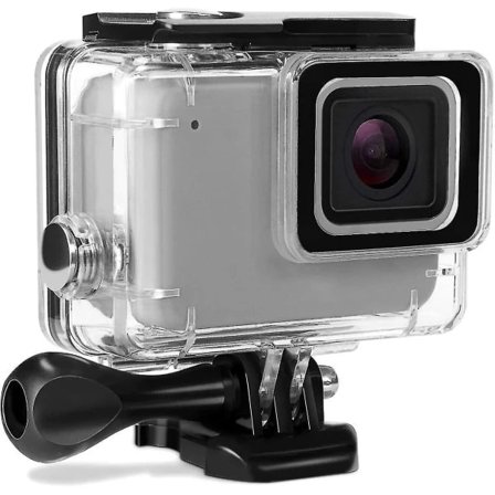 【PP】Vedenpitävä kotelo Gopro Hero 7 Silver/White -kameralle, 60 m, suojakotelo pikakiinnityksellä, mobiiliyhteydellä ja ruuveilla Go Pro Hero7 Silver/