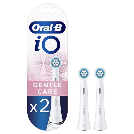 Oral-B iO Gentle Care Børstehoveder 2 stk Hvid, Medicin & Pleje, Tandbørster, Børstehoveder