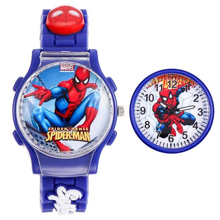 Spiderman Superhero Watches Barn Pojkar Flickor Watch Rolig Flip Design Födelsedagspresent