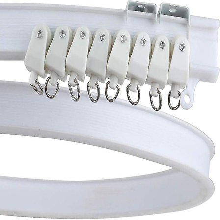 16,4 fod bøjelig gardinskinne loftsmonteret lige buet loftskinnesæt top sidemontering loft til installation vinduer gardin rumdeler