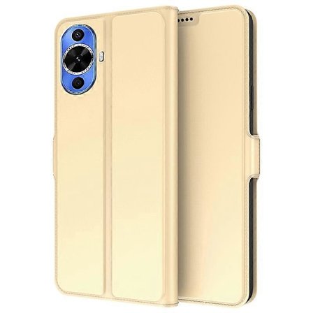 För Huawei nova 12s 4G/ nova 11/ nova 12 Lite 4G Mobilskal Kort Hållare Vikbart Ställ Läderfodral