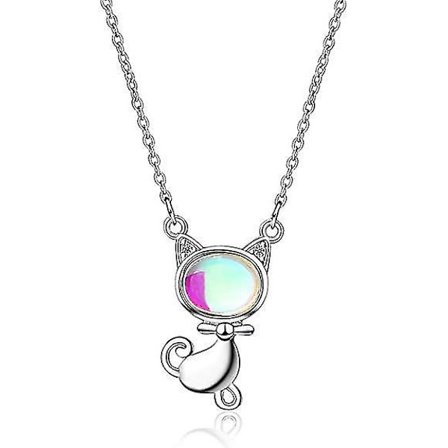 Månsstenskatt Halsband Kragekedja Kort Kort Smycke