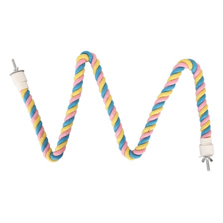 Lintupuuvillan köysiperkka värikäs taivutettava turvallinen kiipeily papukaijan köysi lelu cockatielsille rakkaudenlinnuille undulaateille XL