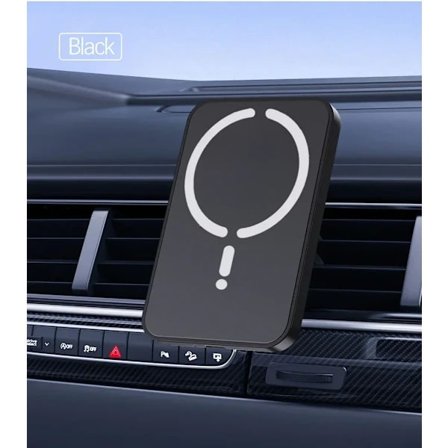 30W Magnetisk Trådløs Billader Magsafe-kompatibel iPhone 12-16 Pro Max Telefonholder Svart