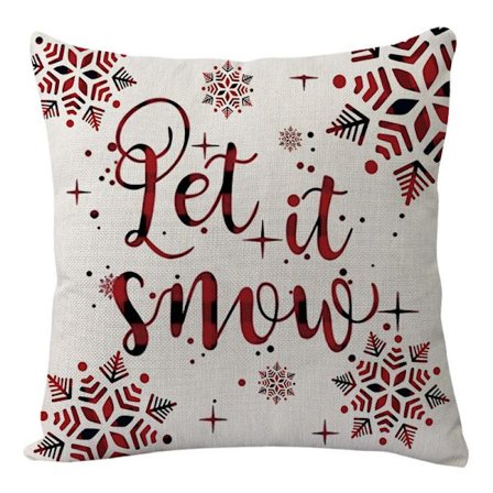 1 st Pläd Juldekorationer Kuddfodral för Soffa Soffa Julprydnader Inomhus Utomhus Bondgård (Slumpmässigt Mönster)