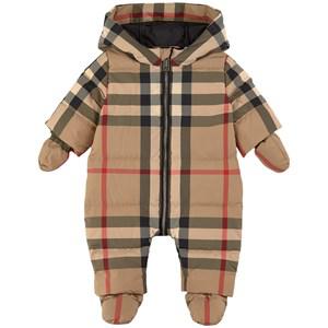 Kids - Burberry Archive Beige Checked Baby Snowsuit - All in ones - 9 months - Beige - Junge