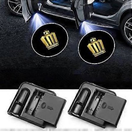 2 kpl Yhteensopiva Toyotan Crownin kanssa Langattomat Auton Oven Logon Valot LED HD Tervetuloa Kohteliaisuus Haamuvarjo Projektorilamppu Yhteensopiva 
