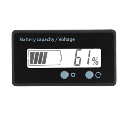GY-6GS Batteri Strøm LCD Display Spændingsmåler 12-84V med Lys Alarm Funktion (Hvidt Lys)