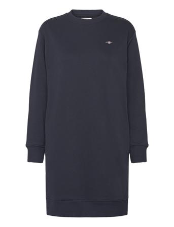 Shield C-Neck Sweat Dress Dresses Sweatshirt Dresses Navy GANT