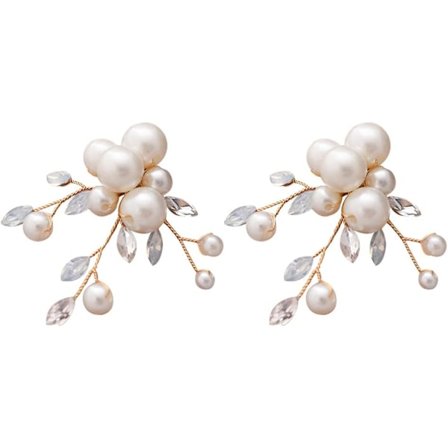 1 par bröllopspärlsko-clips pärlsko-spänne kristall strass sko-clips skodekorationer