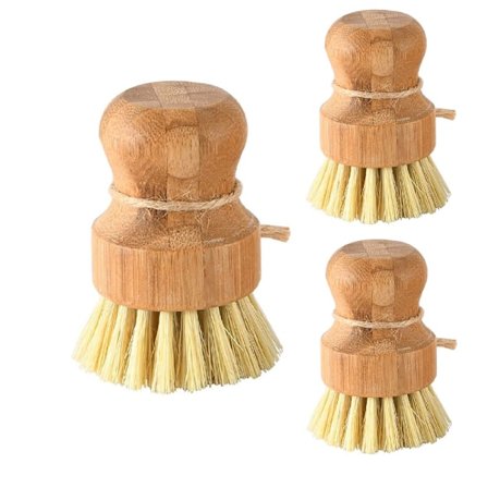 3 kappaletta bambuastiaharjoja, keittiön puinen puhdistusharja