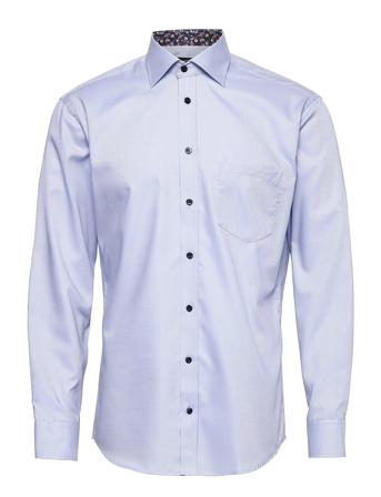 Light Blue Structure With Contrast Skjorte Business Blå Bosweel Shirts Est. 1937