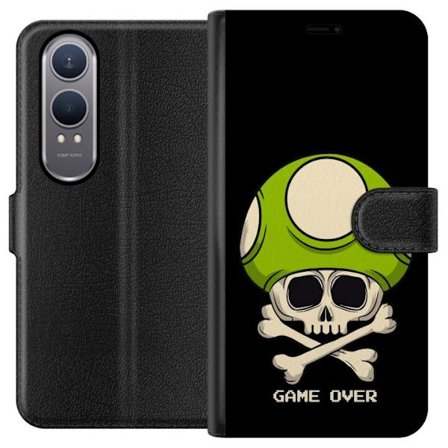 Yhteensopiva Lompakkokotelo OnePlus OnePlus Nord CE4 Lite Pelimotiivi, jossa on kuolonsyöjä ja vihreä sieni retro pelityylillä ja tekstillä game