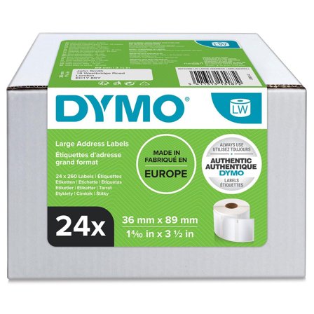 DYMO Etikett LW 89x36mm 6240/fp - Lyreco - Kontorsmaskiner - Etikettskrivare och etiketter - Etiketter - Dymo