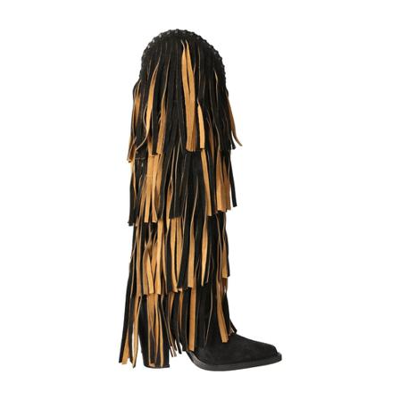 Dsquared2, Western Boots With Fringes Zwart, Dames, Maat:37 EU