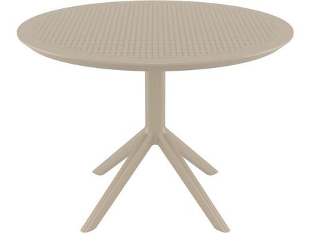 Bord SIESTA Sky runt 105cm taupe - Lyreco - Kontorsmöbler och inredning - Utemöbler - Bord