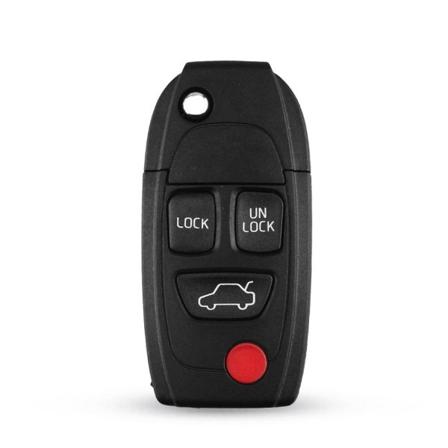 3+1 Knappar Ersätter Fjärrnyckelskal Volvo Xc, V, S Svart One Size