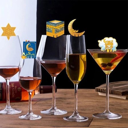 Eid Mubarak Festdekoration Koppar Mubarak Vinglas Kort Eid Mubarak Gåvor