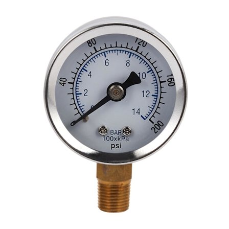 -40-14 Bar 0-200 Psi 0-14 Bar Manometer 1/8 Hane Npt Manometer Luftkompressor Hydraulisk Vakuummätare Manometer