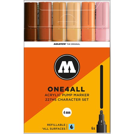 Molotow One4All 227HS 4mm Character 6-pak
