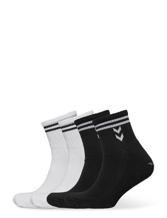 Hmlstripe 4-Pack Mid Cut Socks Mix Underwear Socks Regular Socks Multi/mønstret Hummel