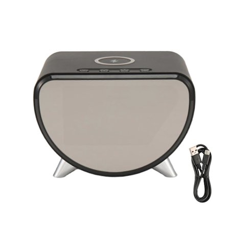 Multifunksjonell Vekkerklokke Temperaturklokke Trådløs Lader LED Mobiltelefon Tre i En Trådløs Lader[HK]